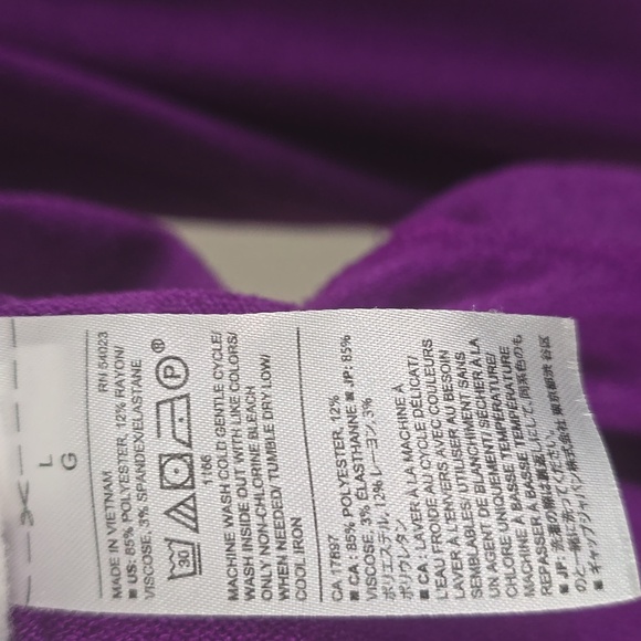 Banana Republic Purple Button-Shoulder Sweater Ladies Sz L - Picture 4 of 4
